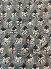 Fayrah Block Print Handloom Linen Fabric